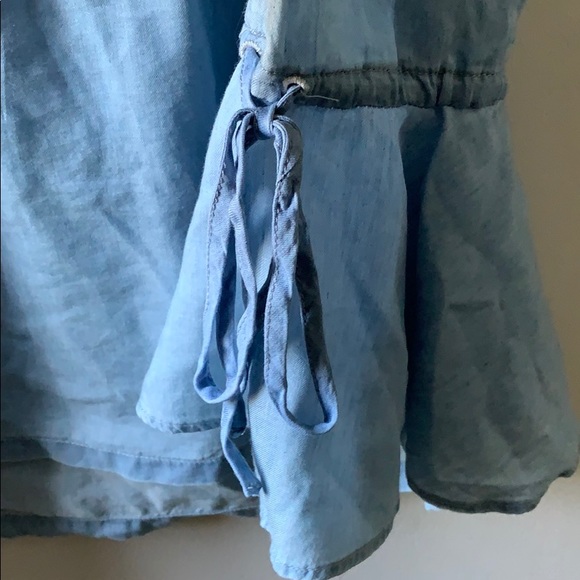 Blue Chambray LOFT Bell Sleeve Blouse - Picture 5 of 5